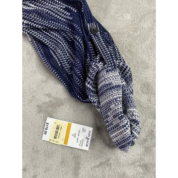 Von Maur Damee Women’s Swim Cover Up Navy White Full Zip size Small NWT - Picture 8 of 9